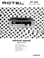 Rotel RT-222 - Technical manual 